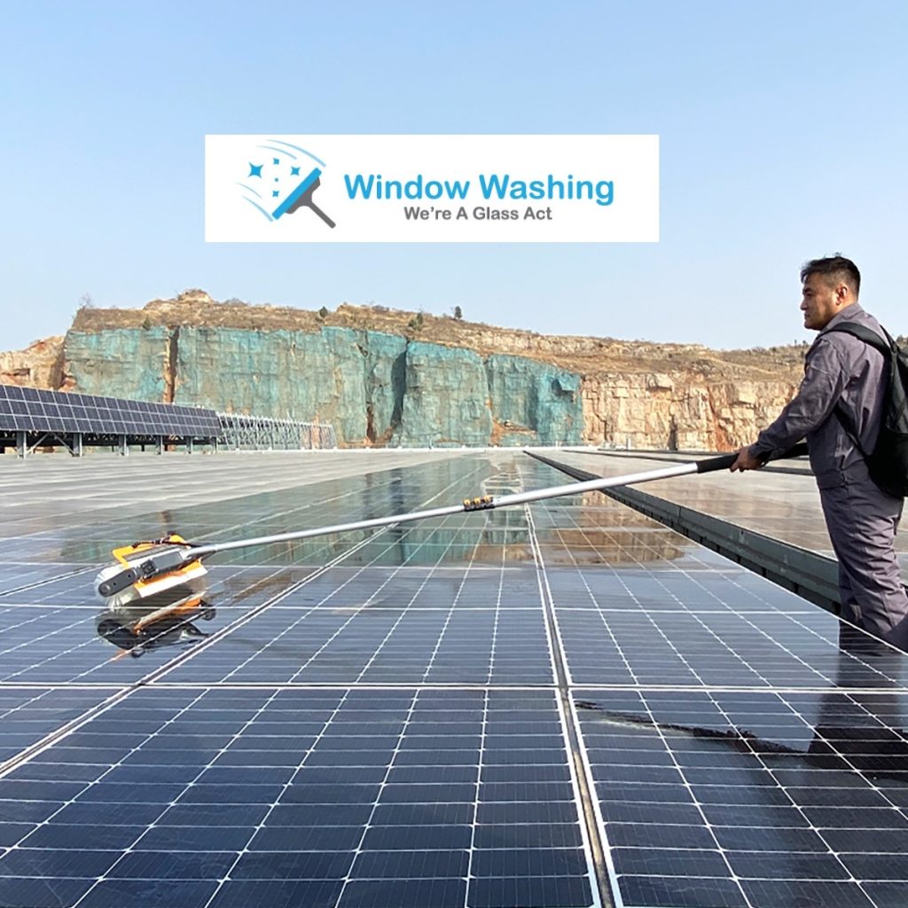 7.5m Solar Panel Cleaning Brush Kit — Mains-Powered Rotating Pole ...